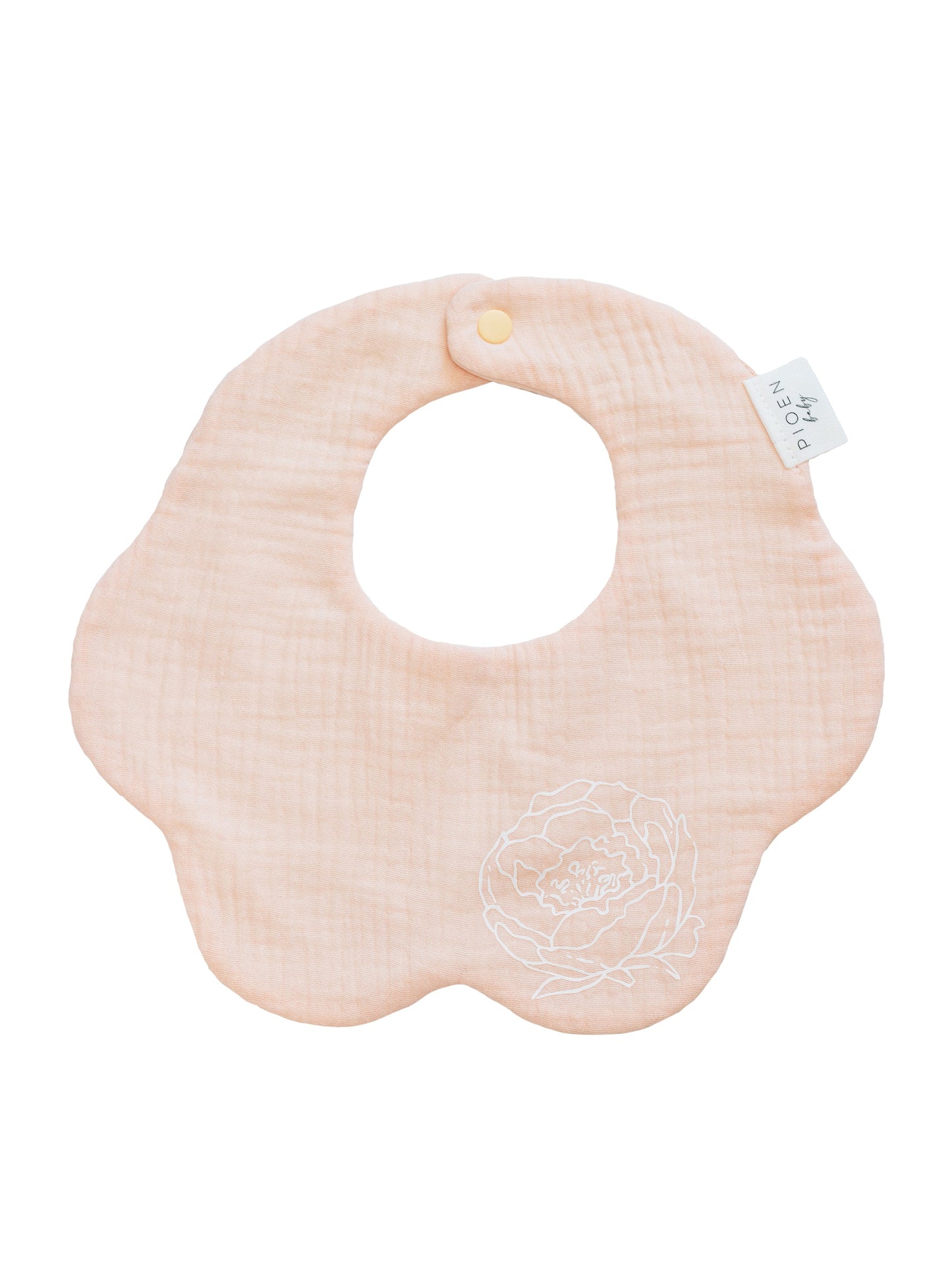 Blooming Flower Cotton Bib Soft Pink