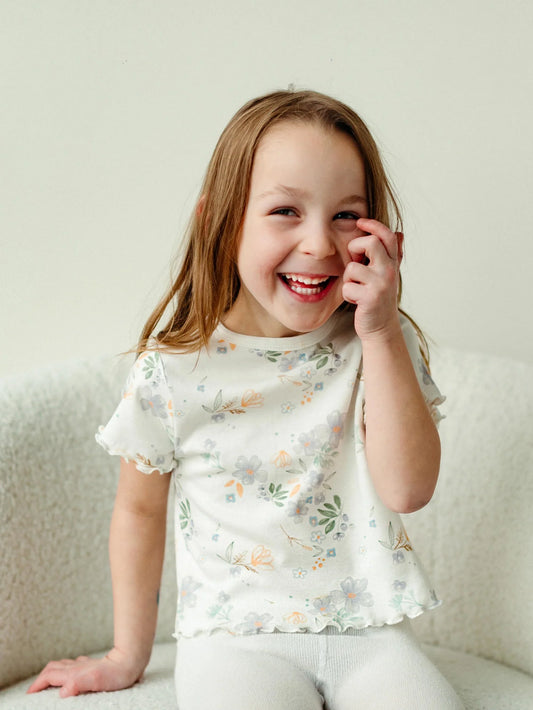 Girls T-Shirt in Modern Daisy