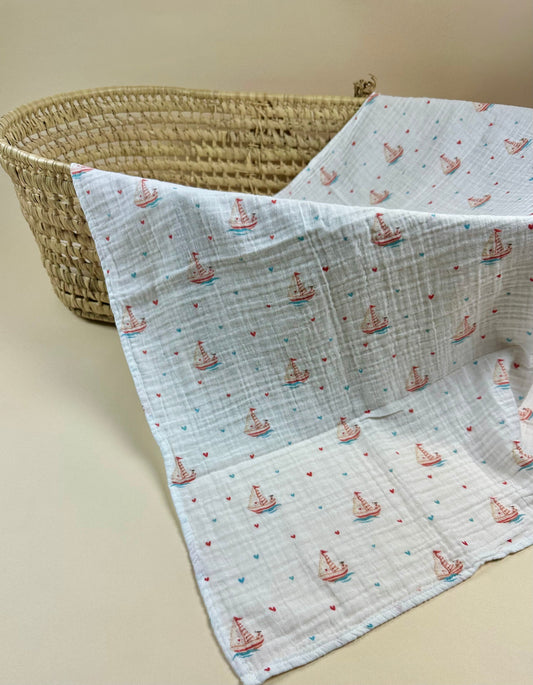 Sailors Organic Muslin Blanket Swaddle