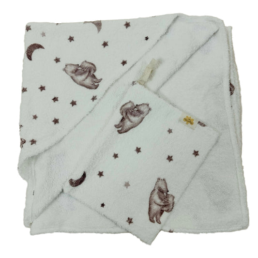 Mama Bear Newborn Bath Towel and Wash Cloth