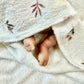 Fleur Newborn Bath Towel and Wash Cloth