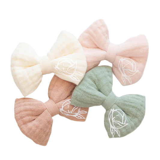 Little Locks Cotton Hair Clips 4pc Set