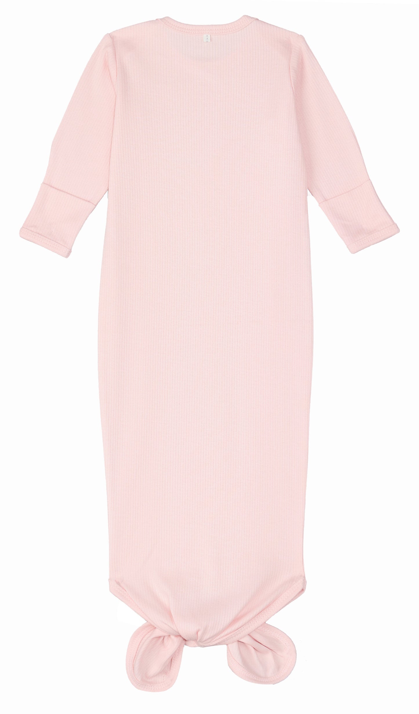 Newborn Knotted Gown and Beanie in Delicate Pink