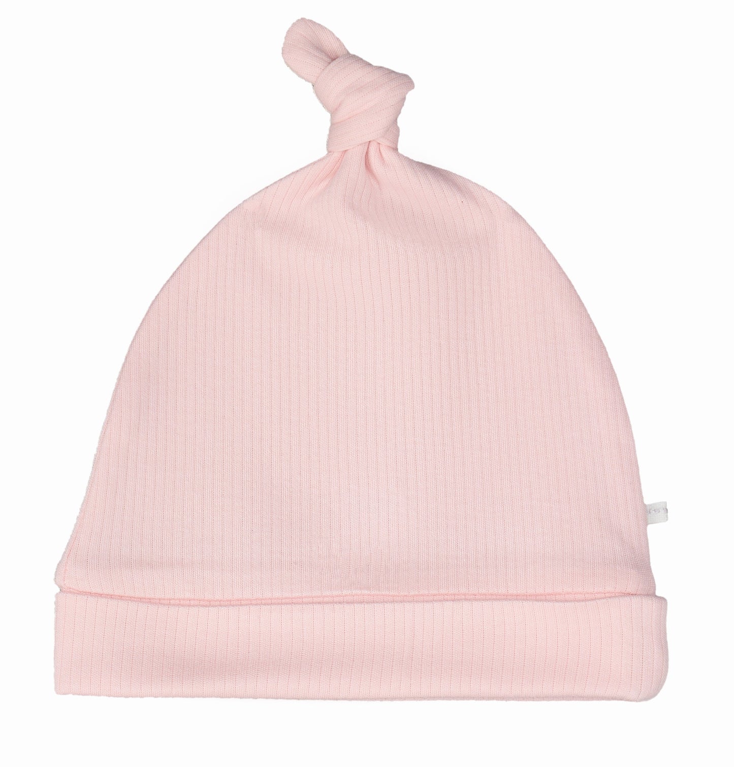 Newborn Knotted Gown and Beanie in Delicate Pink