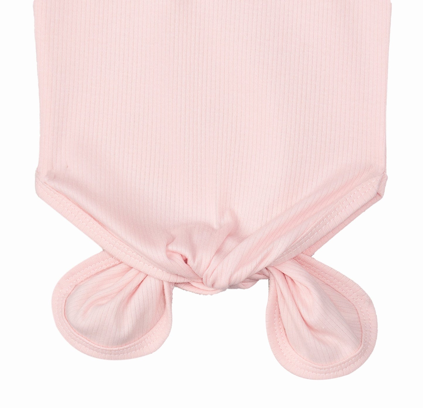 Newborn Knotted Gown and Beanie in Delicate Pink