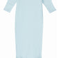 Newborn Knotted Gown and Beanie in Pearl Blue