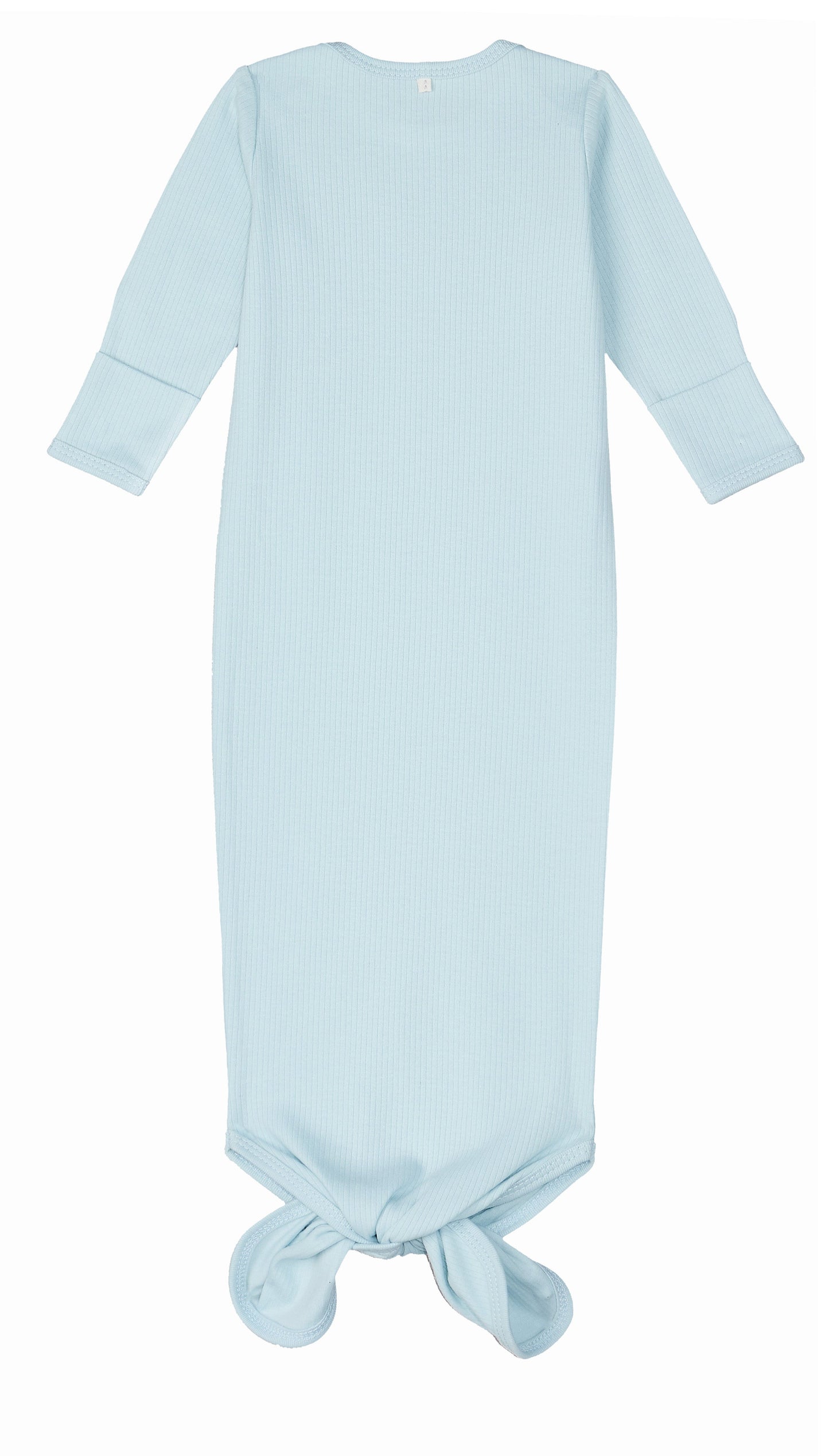 Newborn Knotted Gown and Beanie in Pearl Blue