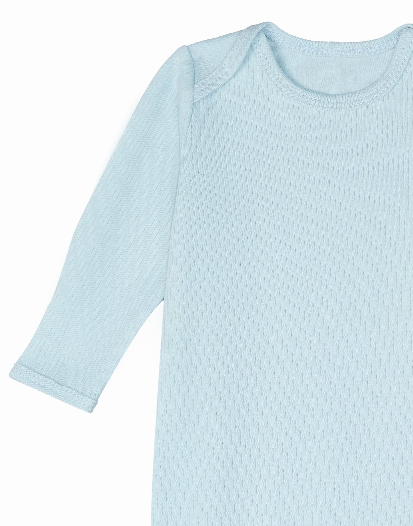 Newborn Knotted Gown and Beanie in Pearl Blue