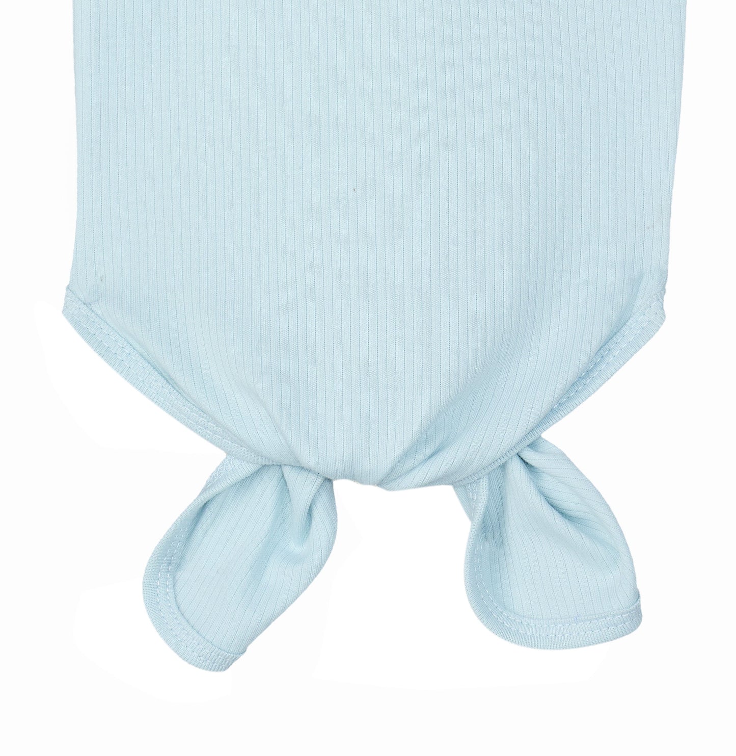 Newborn Knotted Gown and Beanie in Pearl Blue