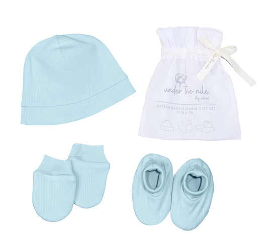 Newborn Essentials Set in Pearl Blue