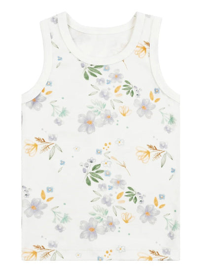 Girls Undershirt Vest in Modern Daisy