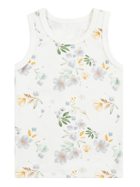 Girls Undershirt Vest in Modern Daisy