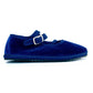 Mary Jane Velvet Girls Shoe in Violet