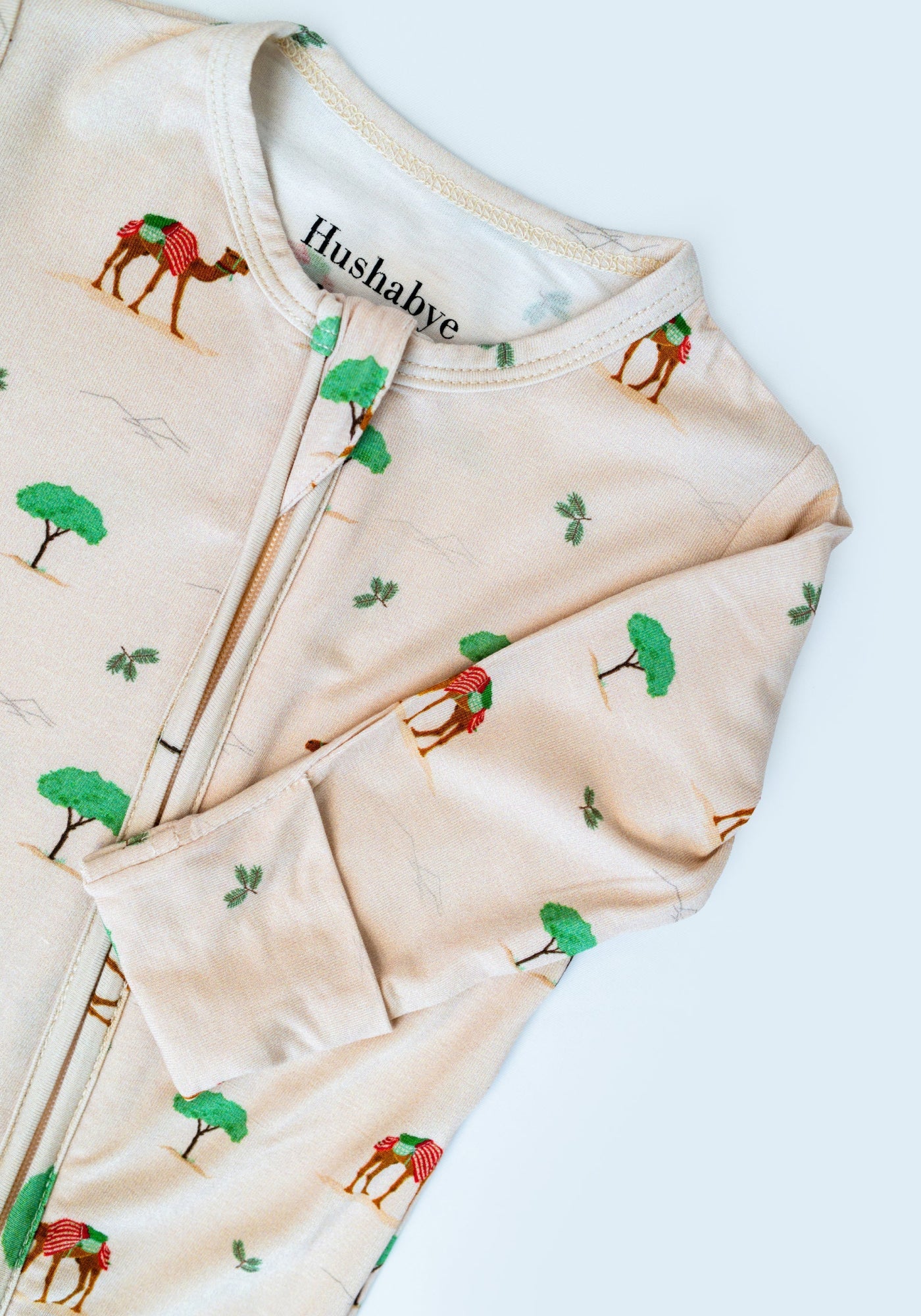 Camel Print Zippered Sleepsuit