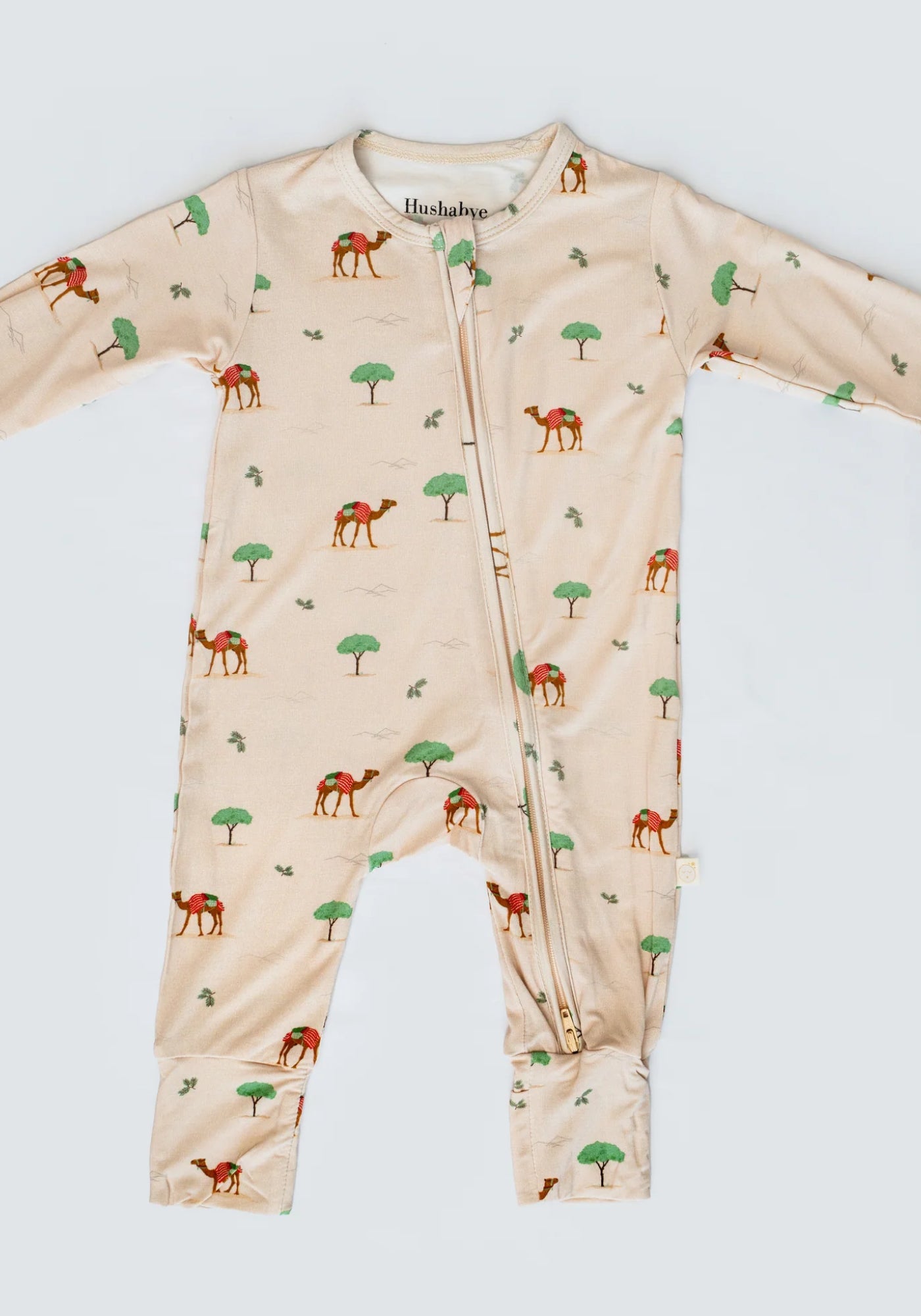 Camel Print Zippered Sleepsuit