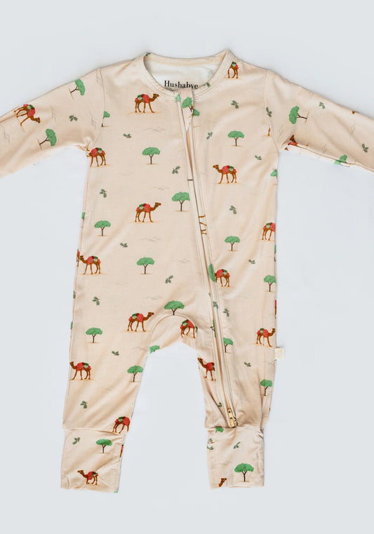 Camel Print Zippered Sleepsuit