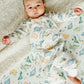 Side Snap Kimono Onesie in Dino Print