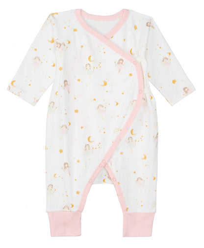 Side Snap Kimono Onesie in Dreamland Girls