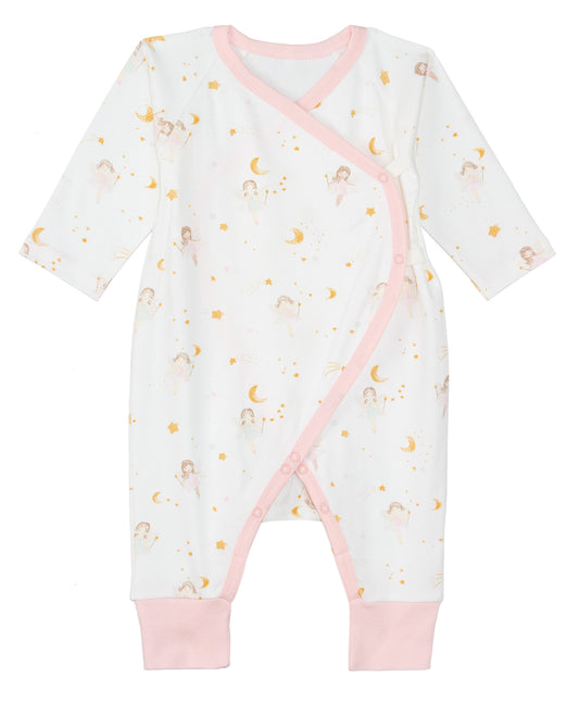 Side Snap Kimono Onesie in Dreamland Girls
