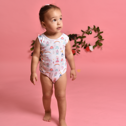 3 x Little Princess Sleeveless Organic Bodysuits