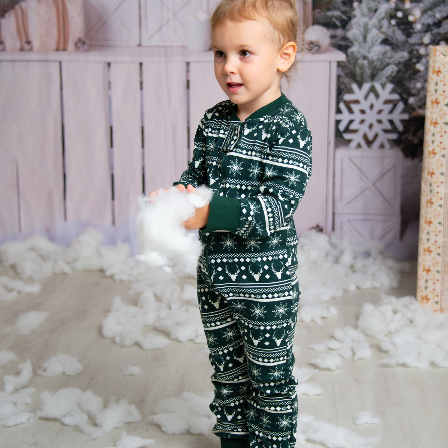 Snowflake Snuggles Christmas Zip Sleepsuit