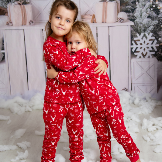 Christmas Deerest Dreams Matching Family PJs in Adrenaline Rush