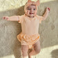 Organic Bamboo Spandex Onesie Dress Peach