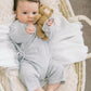 Organic cotton muslin tie side baby outfit