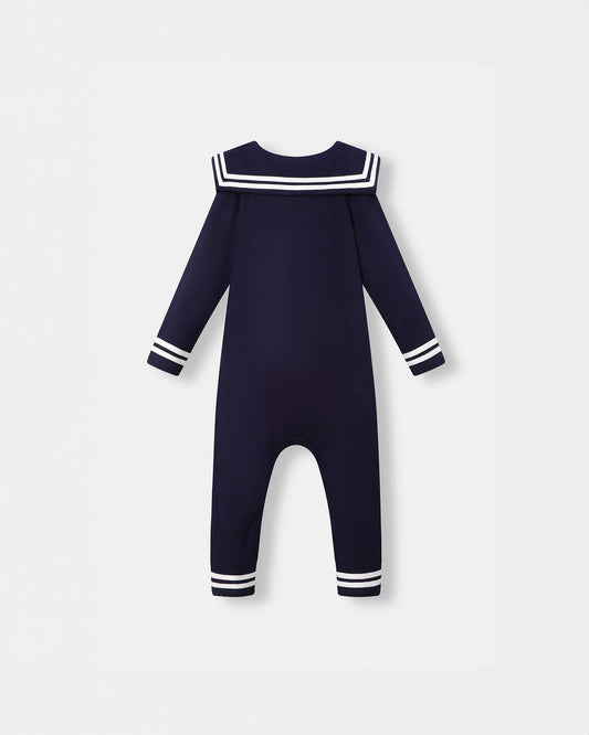 Navy All On Board Playsuit