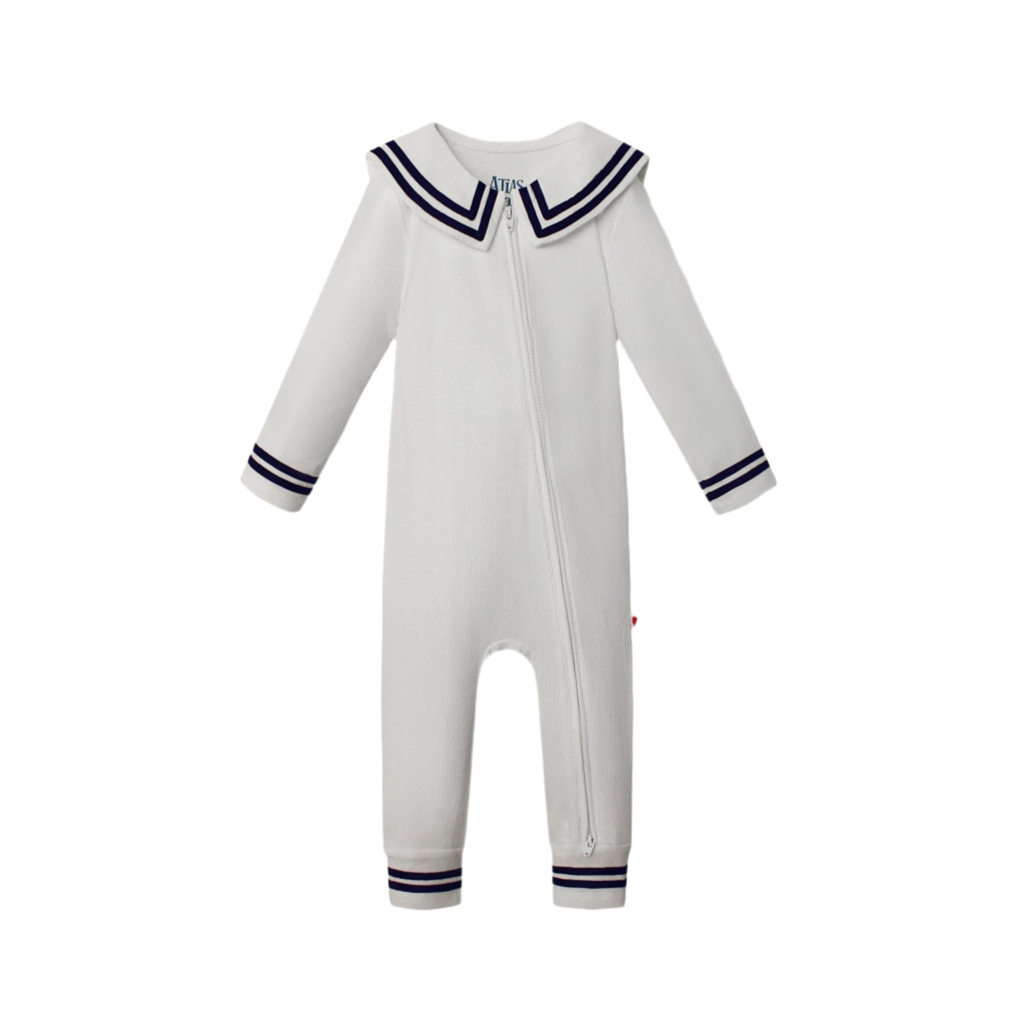 All On Board Playsuit - White (Footless) - Atlas & Maya