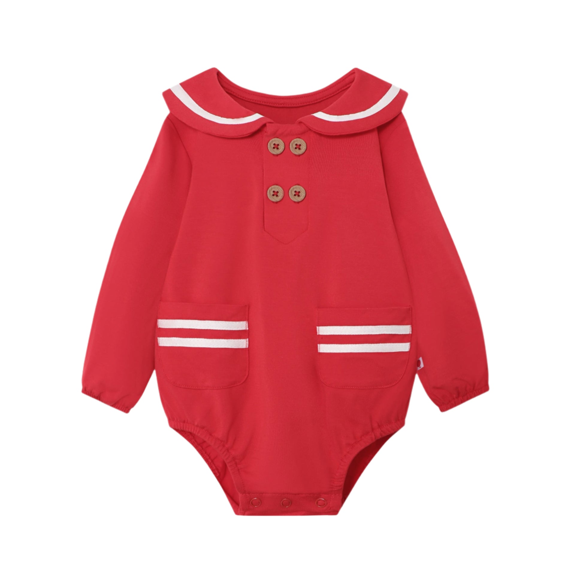 First Mate Romper - Red - Atlas & Maya