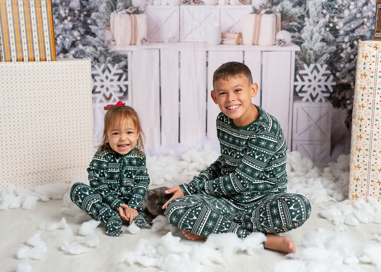 Snowflake Snuggles Christmas Footed Sleepsuit