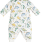 Side Snap Kimono Onesie in Dino Print